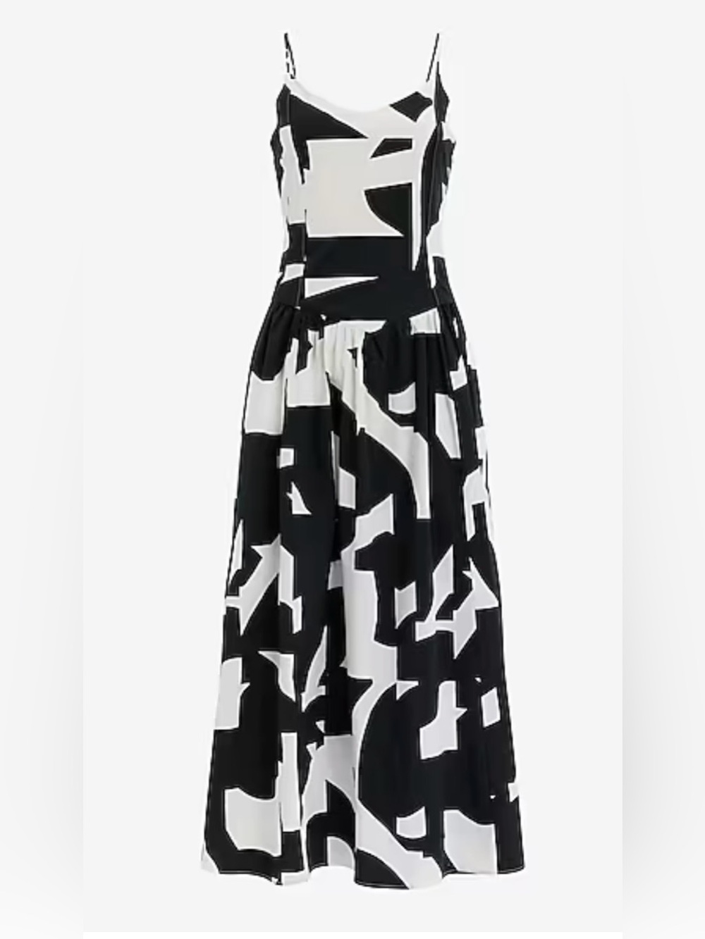 Express Black & White Sleeveless Maxi Dress - Picture 4 of 13